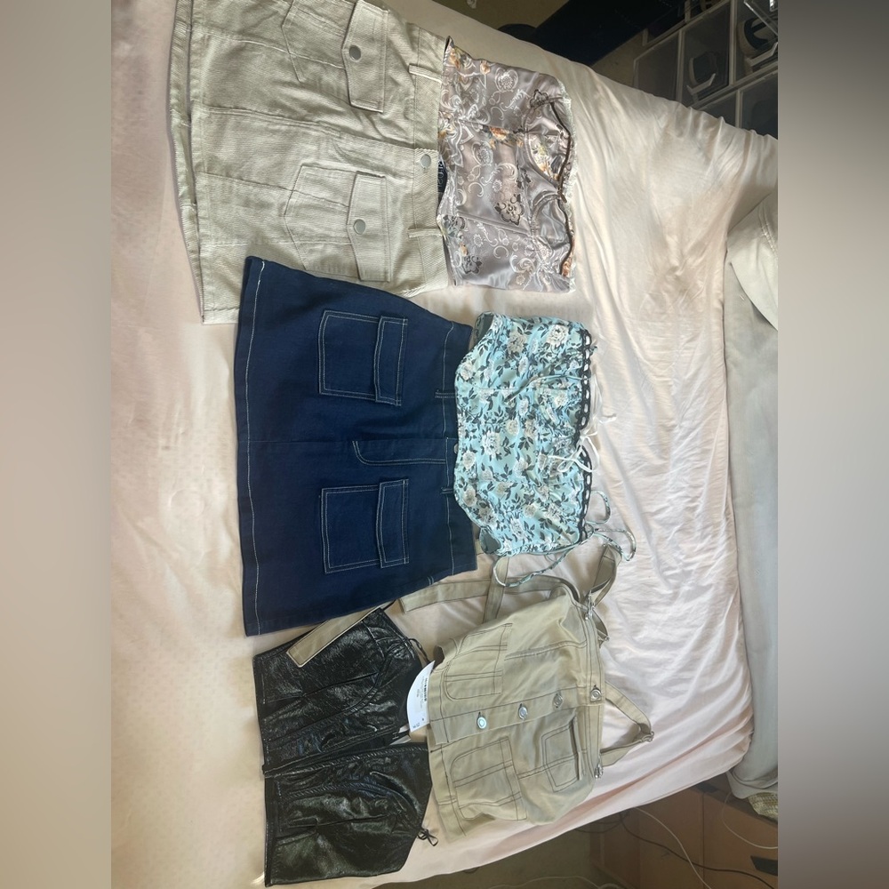 Bundle Sell- 4 small crop tops from Blush and 2 small skirts from Blush
